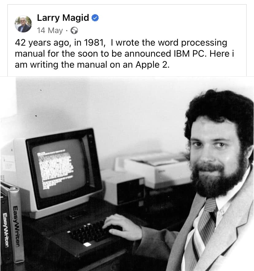 IBM PC Manual was written on an Apple II
